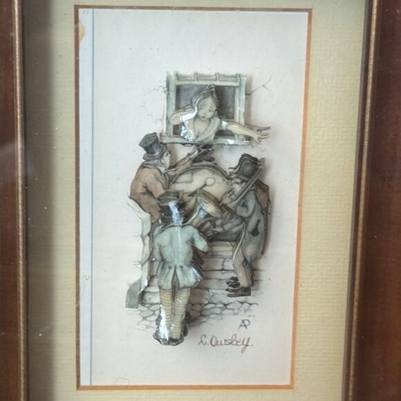 Vintage Anton Pieck 3D Shadow Box Art Wood Frame Lesley Owsley Handcrafted - Picture 10 of 16